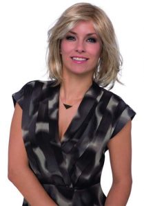 perruque mi-longue blond